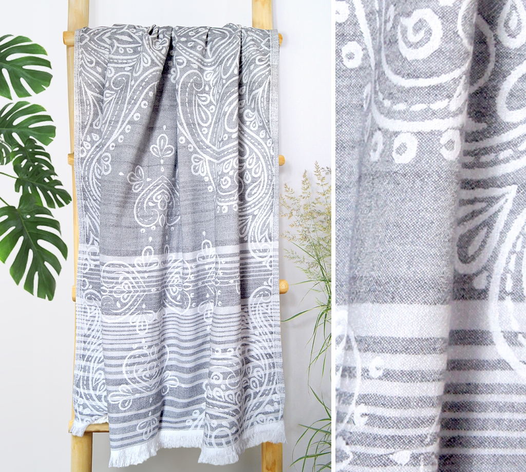 Ręcznik Greno Plażowy 90x180 Ocean Gray