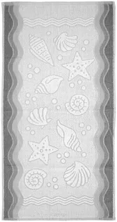 Ręcznik Greno Flora Ocean 50x100 Popielaty