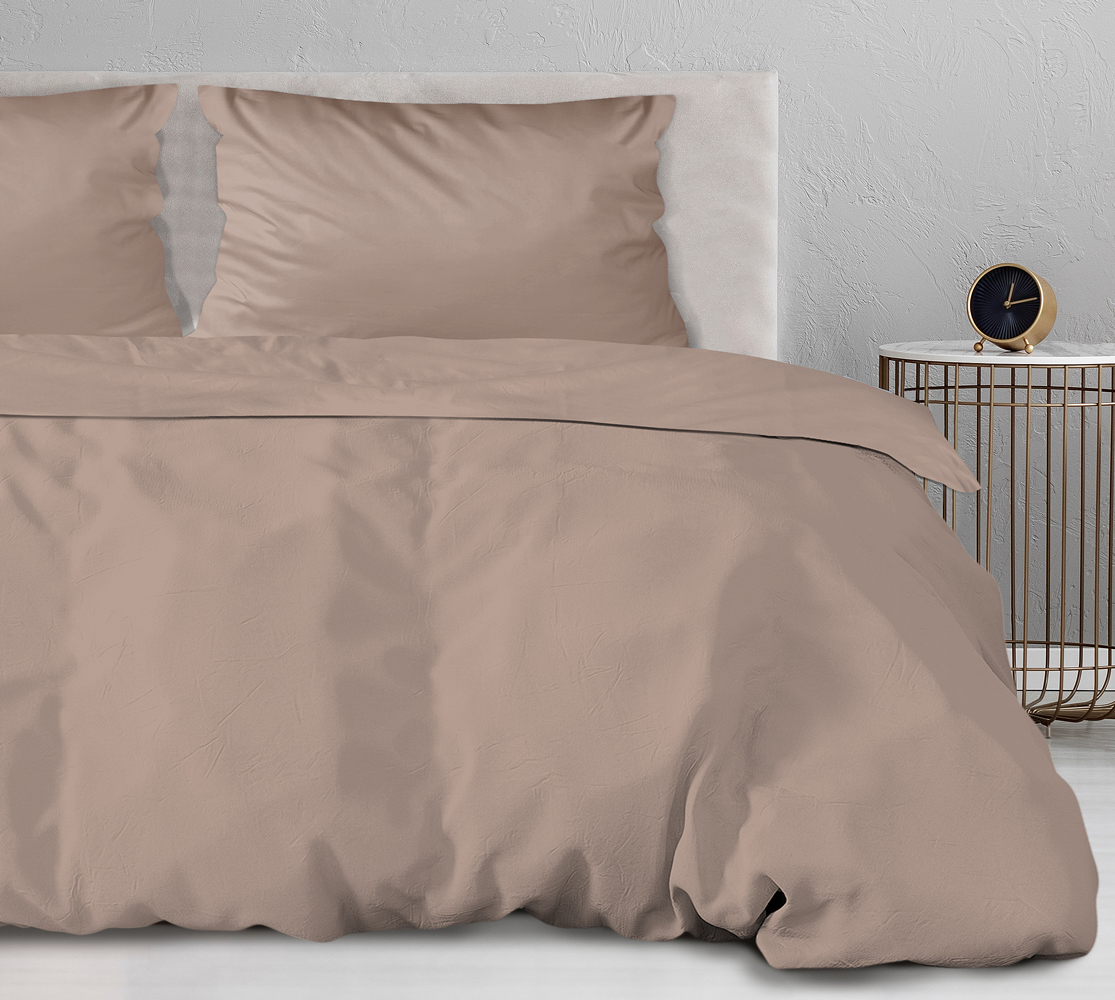 Pościel Satynowa Bielbaw Jednobarwna 160x200 Beż