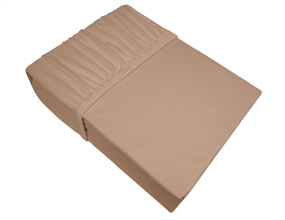 Prześcieradło Jersey Bielbaw z Gumką 160x200 Beżowe