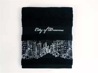 Ręcznik Greno City Of Dream 70x140 Czarny